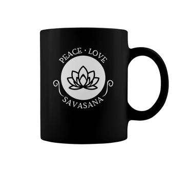 Peace Love Savasana Yoga Coffee Mug | Mazezy