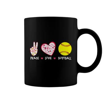 Peace Love Softball Coffee Mug | Mazezy