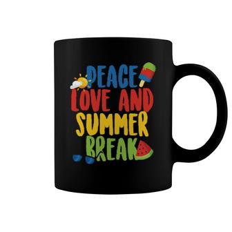 Peace Love Summer Break Urlaub Reise Insel Langarm Coffee Mug | Mazezy