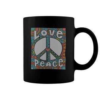 Peace Sign Love 60S 70S Tie Dye Hippie Groovy Vibes Coffee Mug | Mazezy