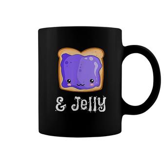 Peanut Butter And Jelly Kawaii Pb And J Matching Blueberry Jam Coffee Mug | Mazezy