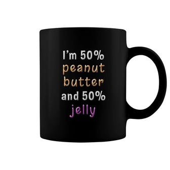 Peanut Butter And Jelly Lovers Gift Funny Saying Pb J Themed Coffee Mug | Mazezy
