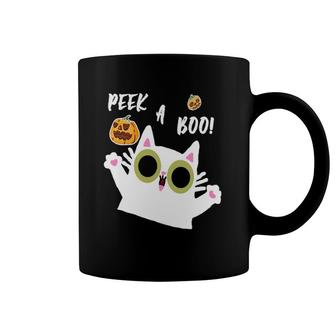 Peek A Boo Cat Funny Cute Halloween Baby Kids Video Song Coffee Mug | Mazezy