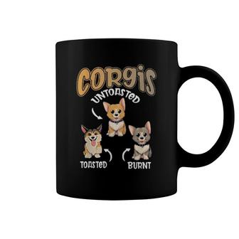 Pembroke Welsh Corgi Untoasted Toasted Burnt Dogs Coffee Mug | Mazezy