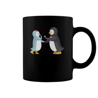 Penguin Couples Gift Wedding Anniversary Engagement Party Coffee Mug | Mazezy