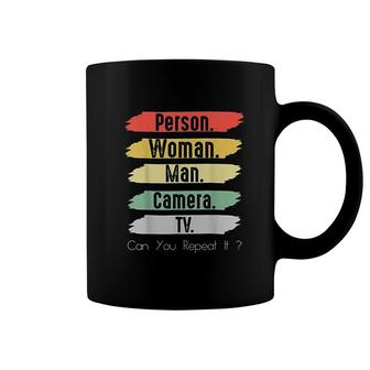 Person Woman Man Camera TV Vintage Funny Political Color Coffee Mug - Seseable