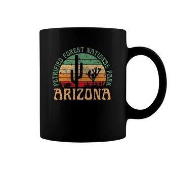 Petrified Forest National Park Arizona Desert Retro Sunset Coffee Mug | Mazezy
