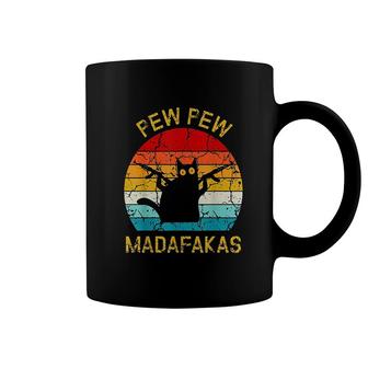Pew Madafakas Pew Guns Funny Black Cat Retro Vintage Coffee Mug - Thegiftio
