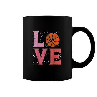 Pink Love Basketball Cute Sports Lover Men Women Kids Girls Coffee Mug - Seseable