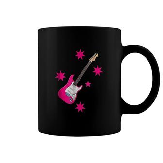 Pink Rock Electric Guitar Coffee Mug | Mazezy