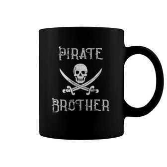 Pirate Birthday Pirate Brother Vintage Skull Swords Coffee Mug | Mazezy