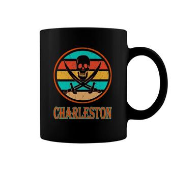 Pirate Charleston Vacation Vintage Distressed Image Coffee Mug | Mazezy