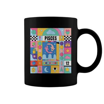 Pisces Zodiac Sign Colorful Pop Art For Pisces Coffee Mug | Mazezy
