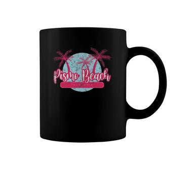 Pismo Beach California Retro Palm Tree Vintage Surf Coffee Mug | Mazezy