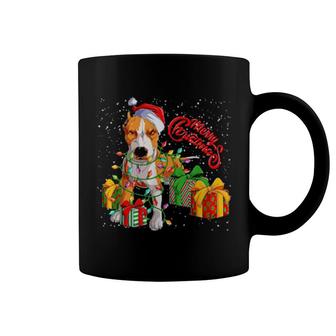 Pitbull Christmas Lights Merry Christmas Dog Mom Coffee Mug | Mazezy