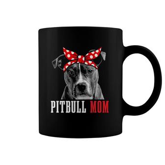 Pitbull Mom Funny Cute Vintage Pitbull Dog Mom Coffee Mug | Mazezy
