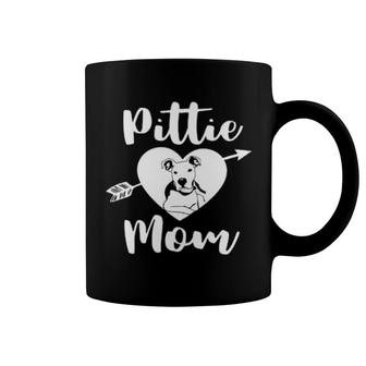 Pittie Mom Cute Pitbull Mama Heart Dog Love Pit Bull Coffee Mug | Mazezy