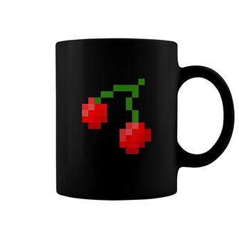 Pixel Cherries 8bit Video Game Graphic Coffee Mug | Mazezy