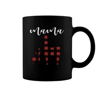 Plaid Mama Llama Pajama Top, Buffalo Plaid Mama Llama Coffee Mug | Mazezy