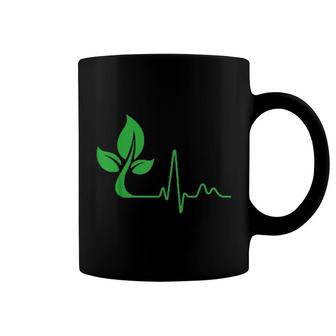 Plant Heartbeat Gardening Gardener Garden Horticulture Vegan Coffee Mug | Mazezy