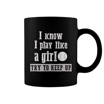 Play Like A Girl Softball Coffee Mug | Mazezy