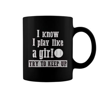 Play Like A Girl Softball Team Coffee Mug | Mazezy