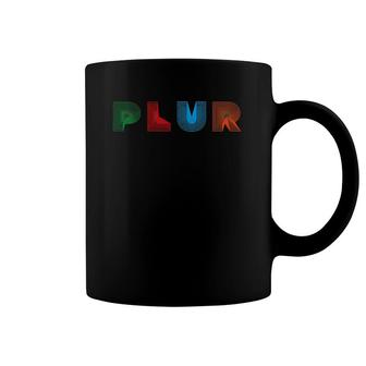 Plur Peace Love Unity Respect Edm Techno House Festival Coffee Mug | Mazezy