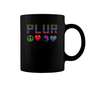 Plur Peace Love Unity Respect Techno Edm Festival Coffee Mug | Mazezy