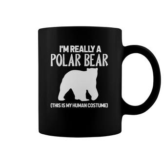 Polar Bear I'm Really A Polar Bear This Is My Human Costume Coffee Mug | Mazezy