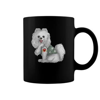 Pomeranian I Love Mom Tattoo Dog Funny Mother's Day Coffee Mug | Mazezy