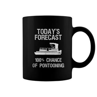 Pontoon Boating Funny Pontooning Todays Forecast Coffee Mug - Thegiftio UK