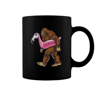 Pool Party Bigfoot Flamingo Coffee Mug | Mazezy