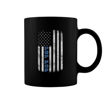 Pop Pop American Flag Tee Father's Day Grandpa Gift Coffee Mug | Mazezy