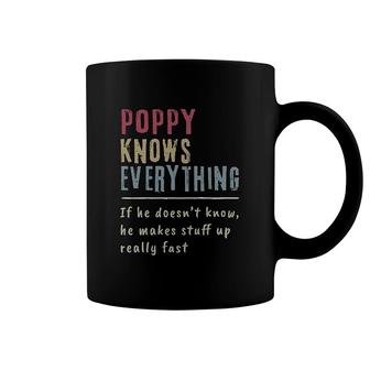 Poppy Know Everything Grandpa Gift Coffee Mug - Thegiftio UK