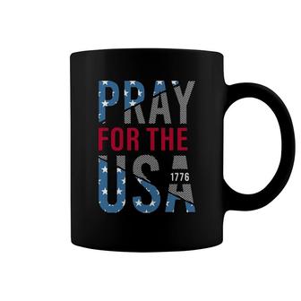 Pray For The Usa 1776 American Flag Coffee Mug | Mazezy