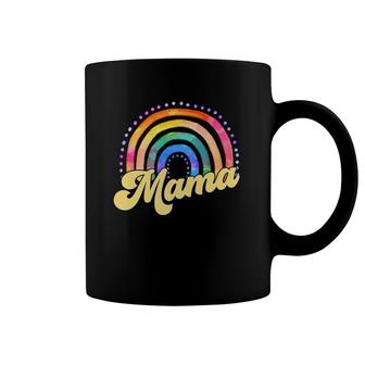 Pretty Retro Style Mama Hippie Rainbow Mom Mama Coffee Mug | Mazezy