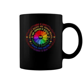 Pride Gay Rainbow Human Lgbt Month Sunflower Plus Size Coffee Mug | Mazezy
