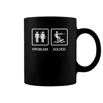 Problem Solved Funny Wakeboard Skurfer Gift Coffee Mug | Mazezy