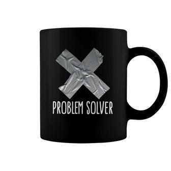 Problem Solver Lazy Husband Funny Duct Tape Father's Day Gift Coffee Mug | Mazezy