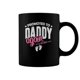 Promoted Daddy Again 2022 It's A Girl Baby Announcement Coffee Mug | Mazezy AU