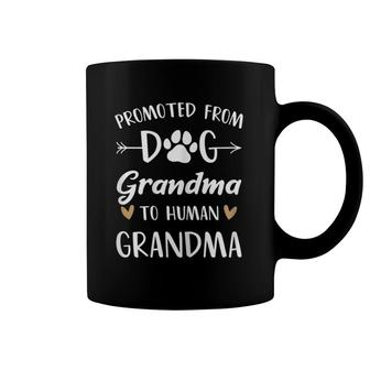 Promoted From Dog Grandma To Human Grandma Grandmother Coffee Mug | Mazezy