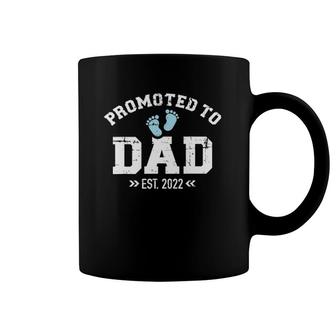 Promoted To Dad 2022 Baby Feets Coffee Mug | Mazezy