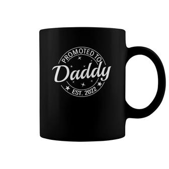 Promoted To Daddy Est 2022 Soon To Be Dad Pregnancy Matching Coffee Mug | Mazezy