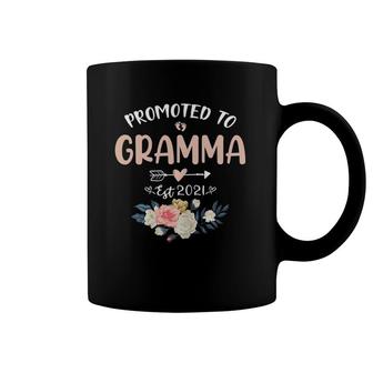 Promoted To Gramma Est 2021 Cute New Grandmother Gift Coffee Mug | Mazezy