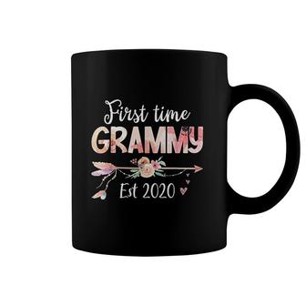 Promoted To Grammy Est 2020 First Time Grandma Floral Coffee Mug - Thegiftio UK