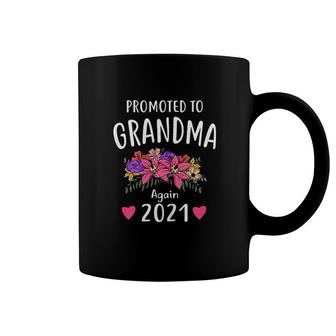 Promoted To Grandma Again 2021 Coffee Mug | Mazezy