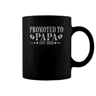 Promoted To Papa 2022 New Dad First Time Grandpa Father's Day Coffee Mug | Mazezy