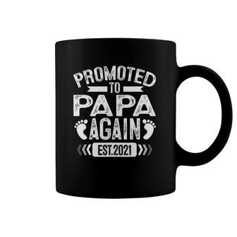 Promoted To Papa Again Est 2021 Gift Coffee Mug | Mazezy