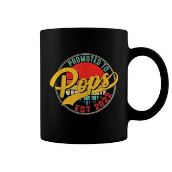 Promoted To Pops 2022 Fathers Day For New Dad Grandpa Coffee Mug | Mazezy