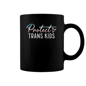 Protect Trans Kids Lgbt Pride Funny Black Trans Transgender Coffee Mug | Mazezy